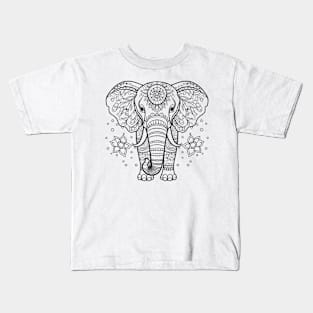 Mandala Elephant Kids T-Shirt